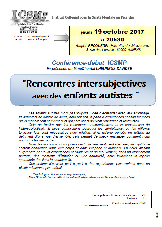 Rencontres intersubjectives avec des enfants autistes